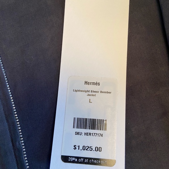 Hermès Lightweight Sheer Bomber Jacket - Size L